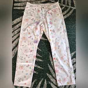 Levi's Women's Floral Straight Leg Jeans